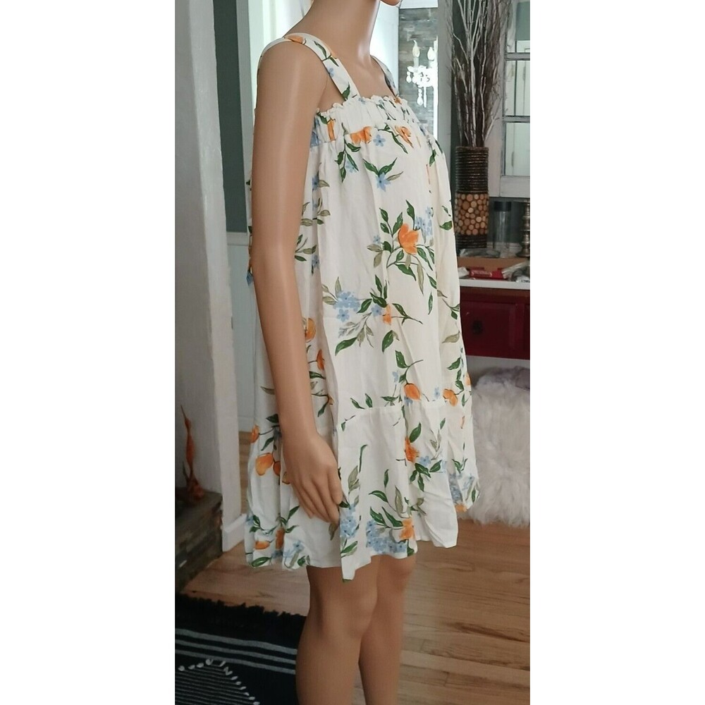 Babydoll Sundress Cottage Coastal Boho Shabby Eco Vero Fiber Beachy Dress Medium - Picture 7 of 16